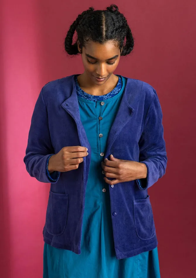 Gudrun Sjdn Velour Cardigan In Organic Cotton Women Tops and Shirts