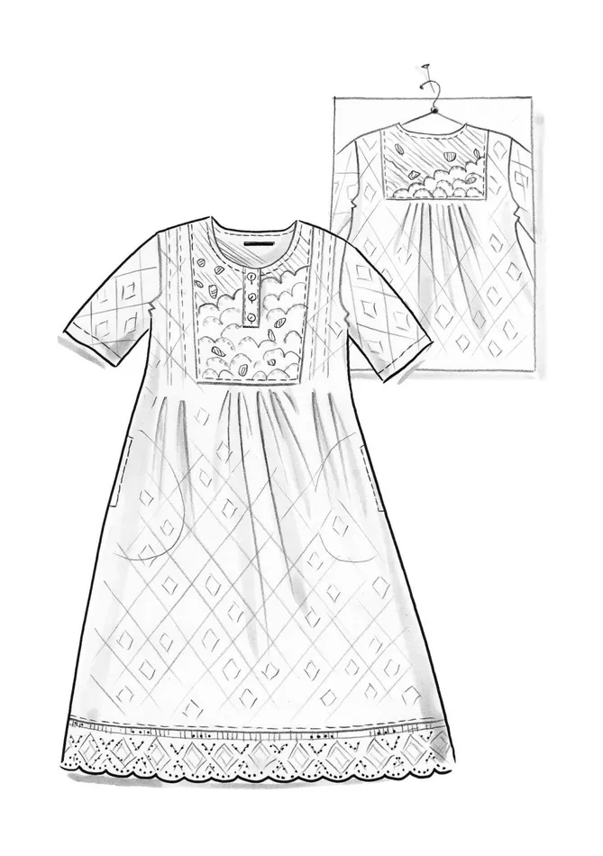 Gudrun Sjdn Woven Strandfynd Dress In Organic Cotton Women Dresses