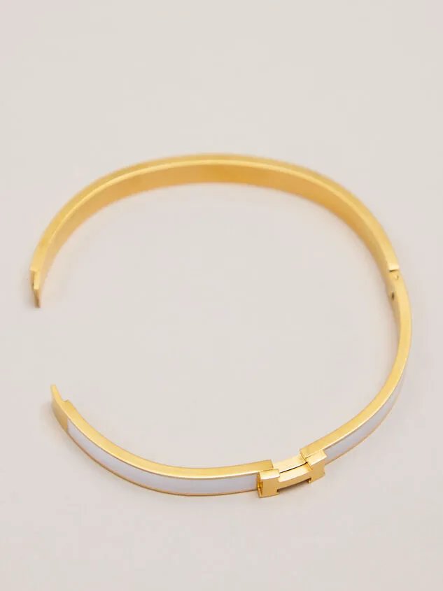 H Enamel Bangle Goldivory Women Altar039d State Bracelets H Enamel Bangle Goldivory Women Altar039d State Bracelets