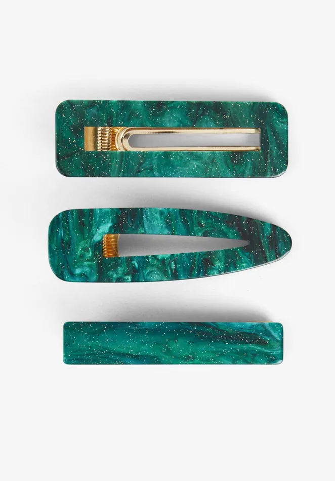 Hair Accessories Women Hush Ayora Hair Clips Green