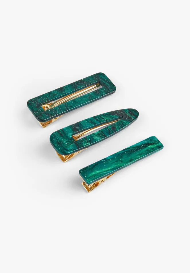 Hair Accessories Women Hush Ayora Hair Clips Green