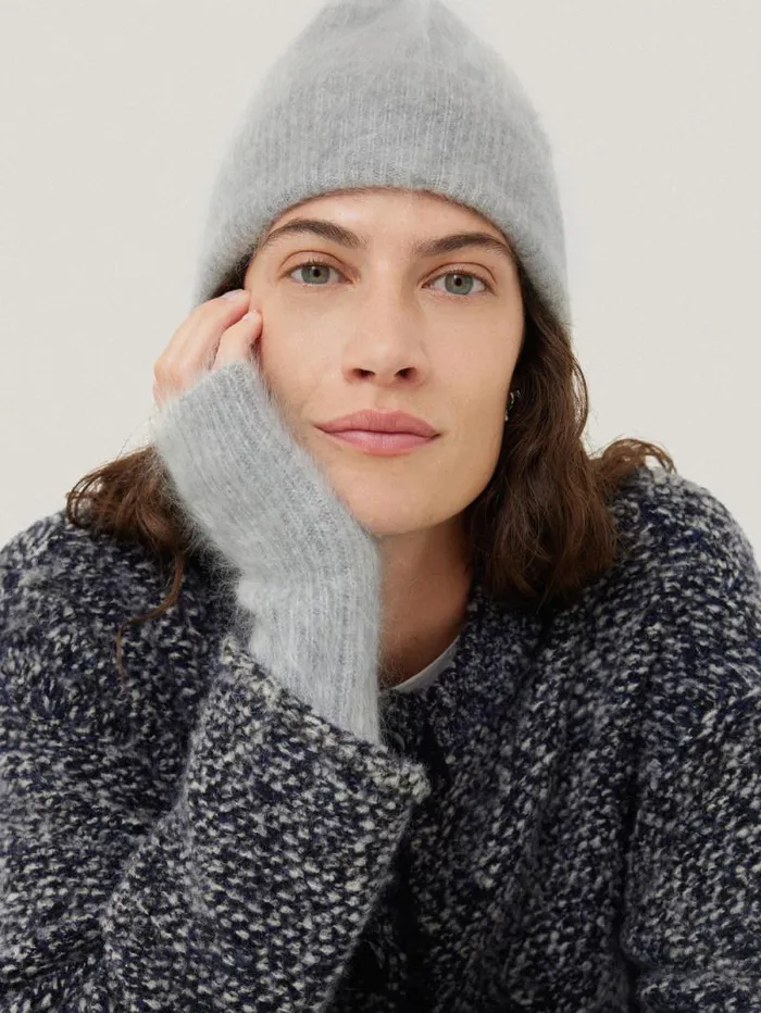 Halo Cashmere Mittens Grey Women Jigsaw Hats and Gloves