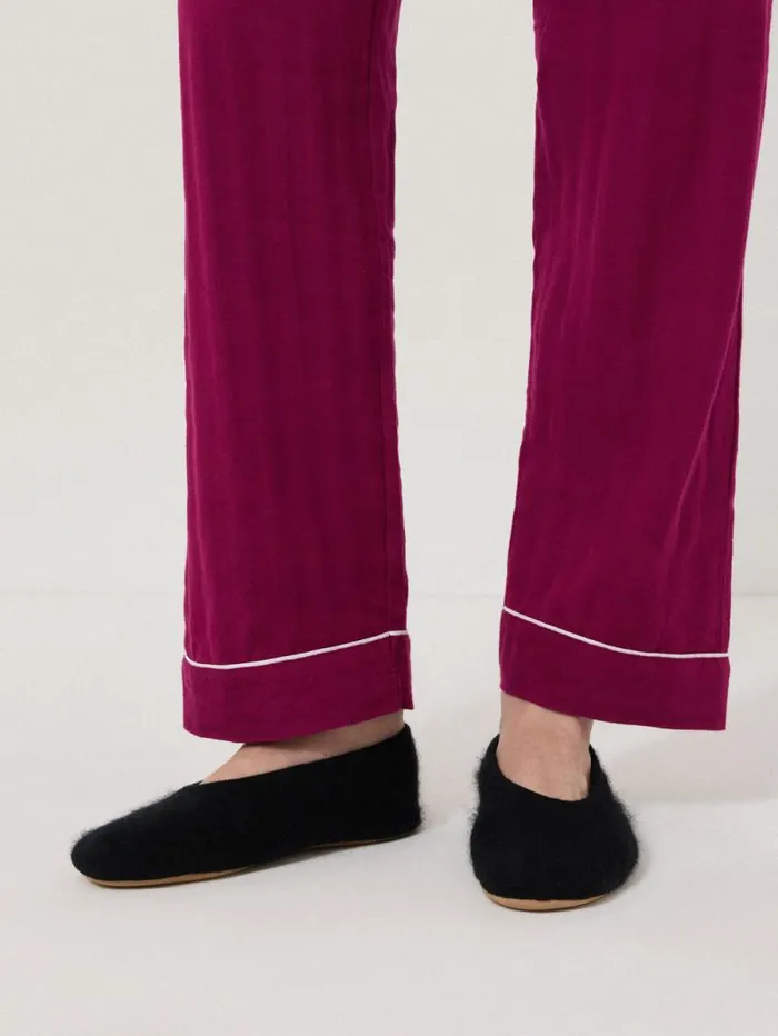 Halo Cashmere Slipper Black Women Jigsaw Knitwear and Cashmere