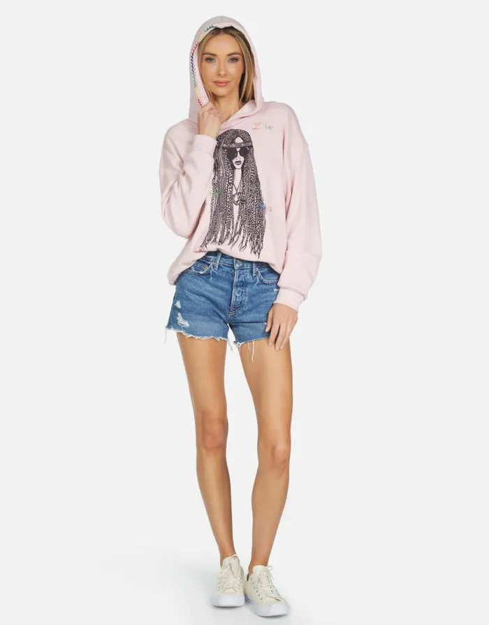 Harmony Hippie Girl Pink Nectar Women Lauren Moshi Hoodies