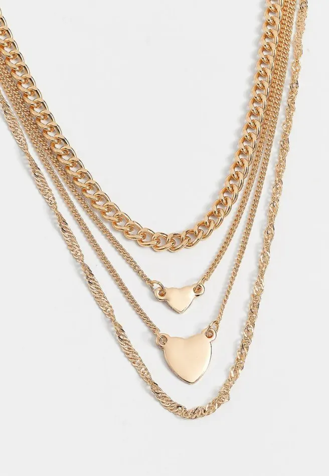 Heart Chain Drape Necklace Women Maurices Jewelry