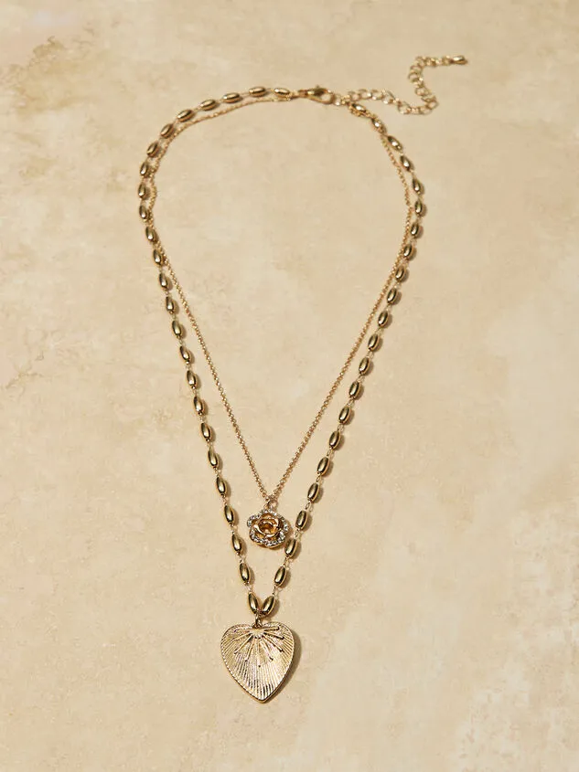 Heart Flower Charm Necklace Gold Women Altar039d State Necklaces Heart Flower Charm Necklace Gold Women Altar039d State Necklaces