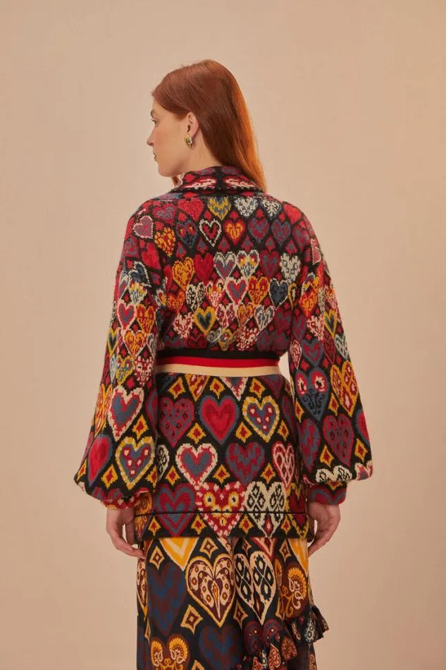 Hearts Ikat Knit Blazer Women FARM Rio Blazers