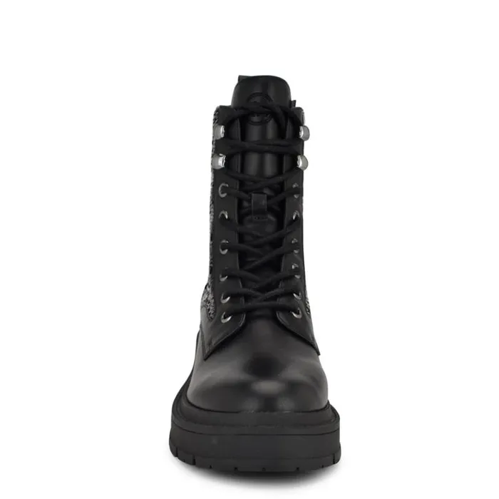 Hediy Combat Booties Blackblack Sequin Women Nine West Boots and Booties