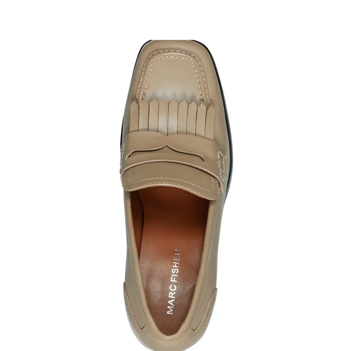 Heels and Pumps Marc Fisher Women Hamish Block Heel Loafer Taupe