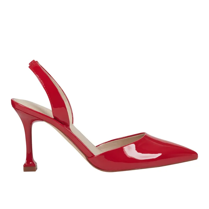 Heels and Pumps Women Hadya Slingback Pump Medium Red Patent Marc Fisher