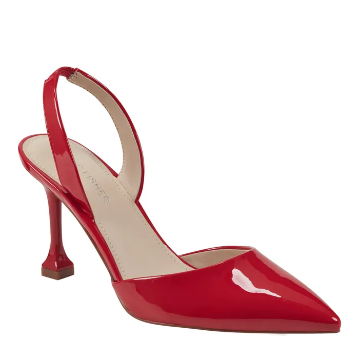 Heels and Pumps Women Hadya Slingback Pump Medium Red Patent Marc Fisher