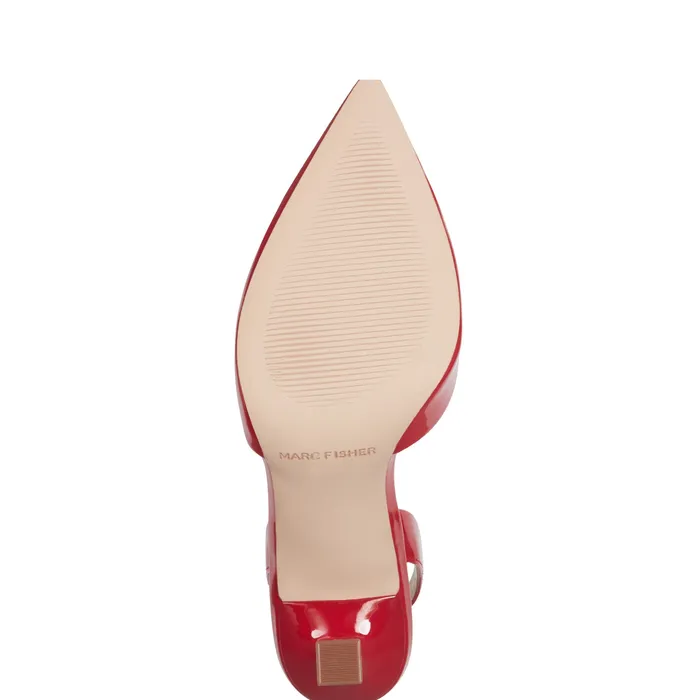 Heels and Pumps Women Hadya Slingback Pump Medium Red Patent Marc Fisher