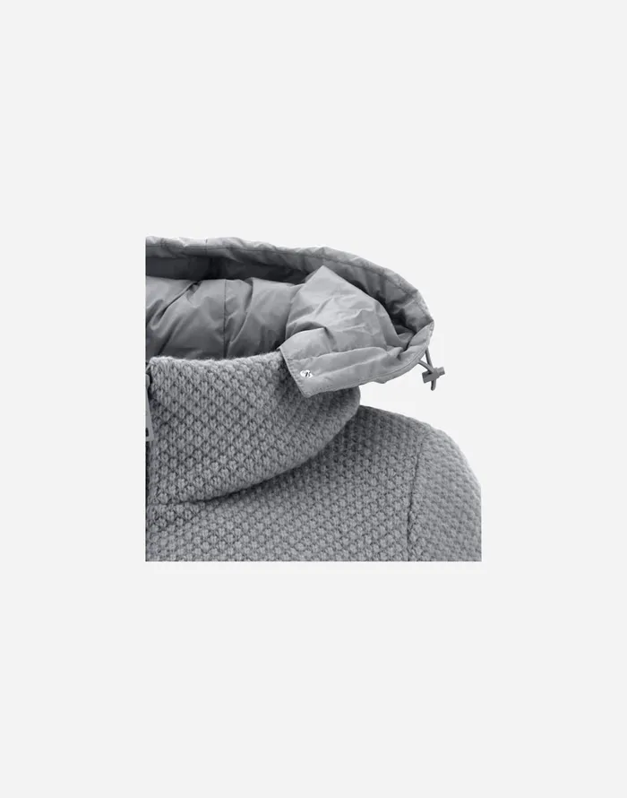 Herno ASHAPE JACKET IN REVIVAL AND NYLON CHAMONIX Grey Women Long Down Jackets