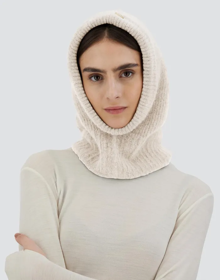 Herno BALACLAVA IN PLAINALPACA WOOL Chantilly Women Hats