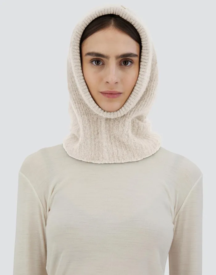 Herno BALACLAVA IN PLAINALPACA WOOL Chantilly Women Hats
