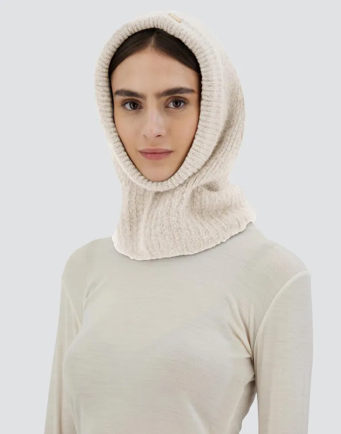 Herno BALACLAVA IN PLAINALPACA WOOL Chantilly Women Hats