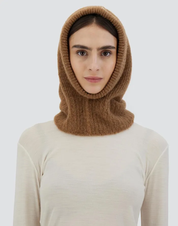 Herno BALACLAVA IN PLAINALPACA WOOL Earthenware Women Hats