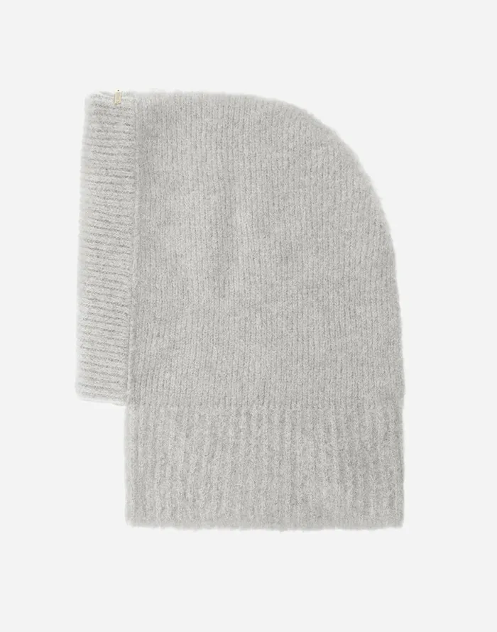 Herno BALACLAVA IN PLAINALPACA WOOL Putty Women Hats