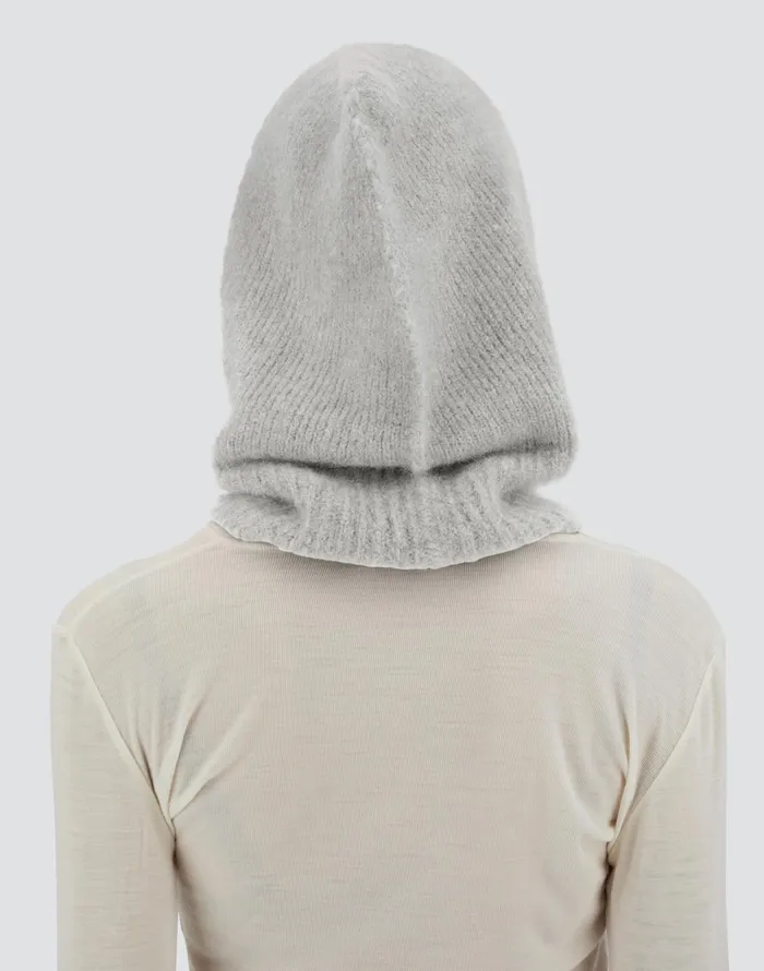 Herno BALACLAVA IN PLAINALPACA WOOL Putty Women Hats