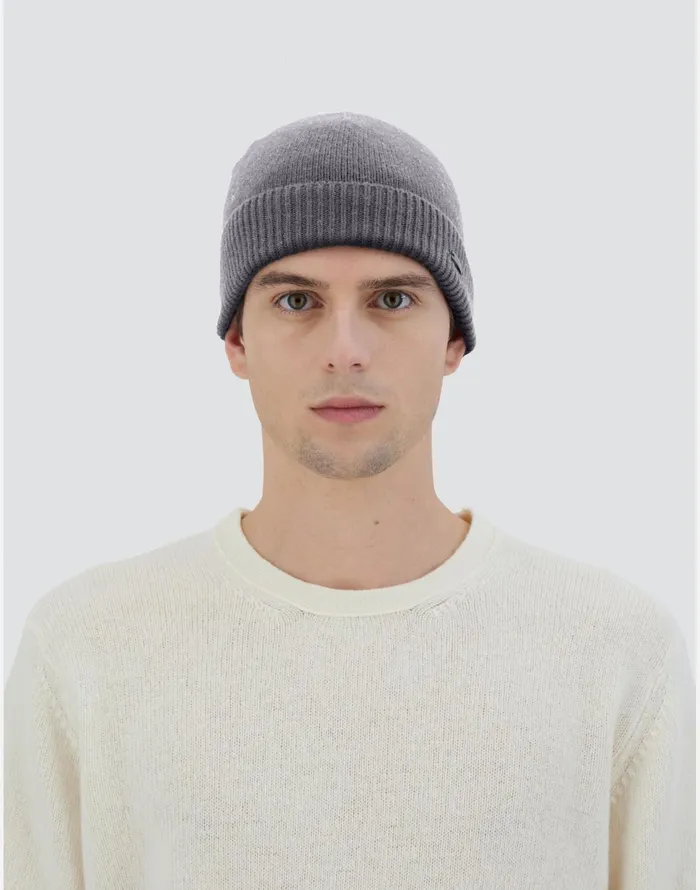 Herno BEANIE IN INFINITY BASIC Grey Men Hats