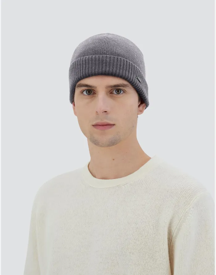 Herno BEANIE IN INFINITY BASIC Grey Men Hats