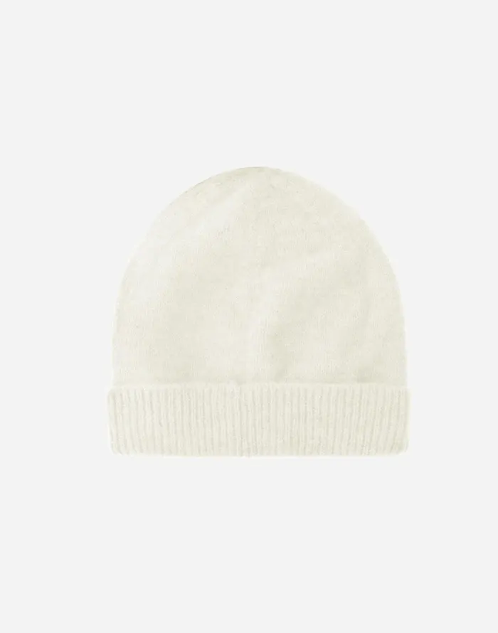 Herno BEANIE IN PLAINALPACA WOOL Cream Women Hats