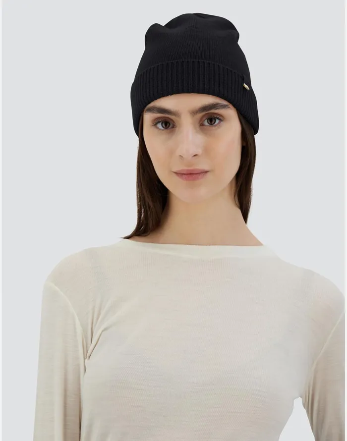 Herno BEANIE IN WOOL Black Women Hats