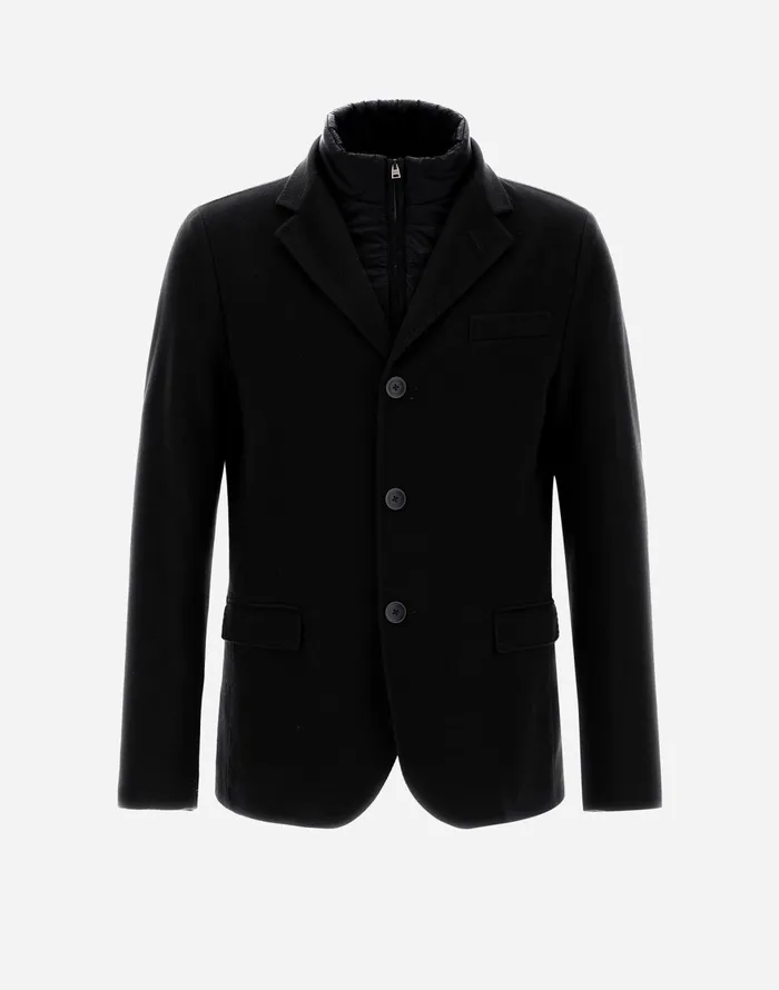 Herno BLAZER IN CASHMERE AND NYLON ULTRALIGHT Black Men Blazers