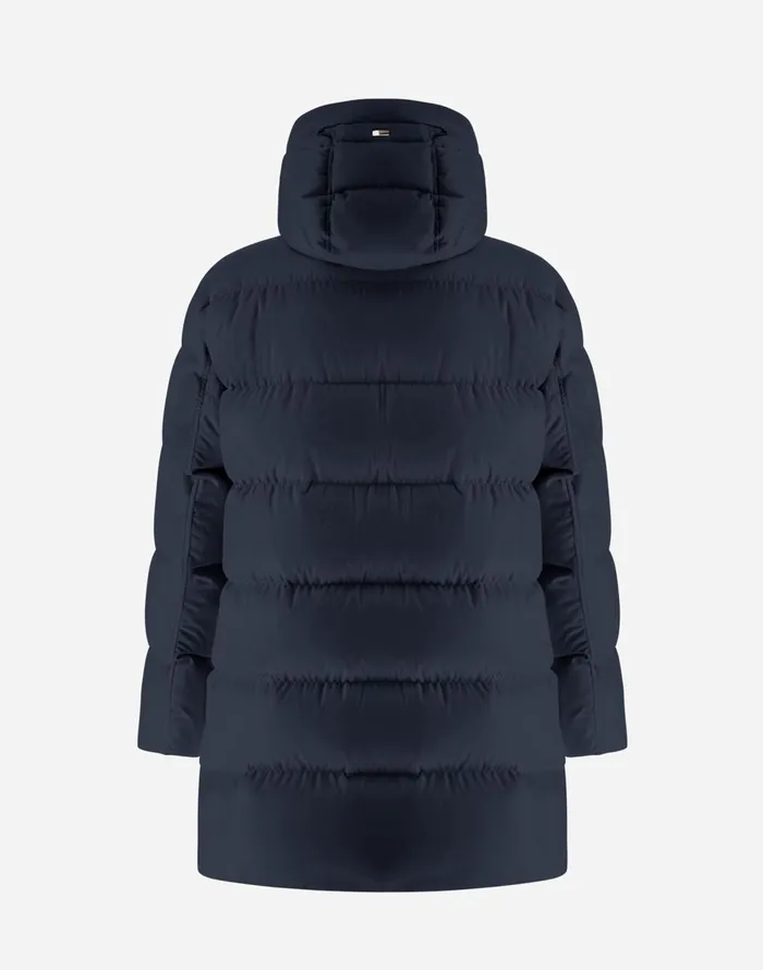 Herno BOMBER JACKET IN ARENDELLE AND FAUX FUR Navy Blue Men Bomber