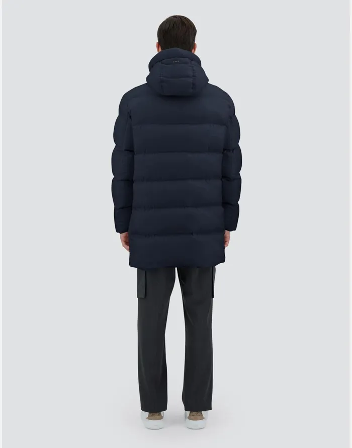 Herno BOMBER JACKET IN ARENDELLE AND FAUX FUR Navy Blue Men Bomber