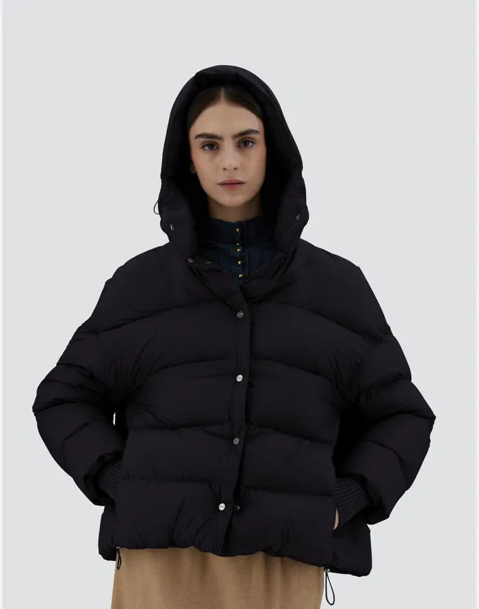 Herno BOMBER JACKET IN ECOAGE Black Women Bomber