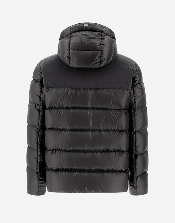 Herno BOMBER JACKET IN NYLON ULTRALIGHT AND LINEN VELVET Dark Grey Men Bomber