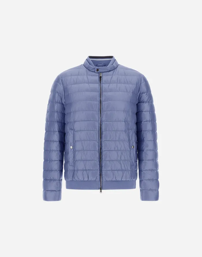 Herno BOMBER JACKET IN NYLONULTRALIGHT Light Blue Men Bomber