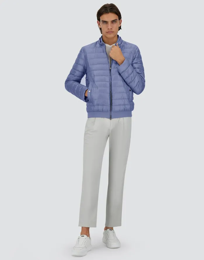 Herno BOMBER JACKET IN NYLONULTRALIGHT Light Blue Men Bomber