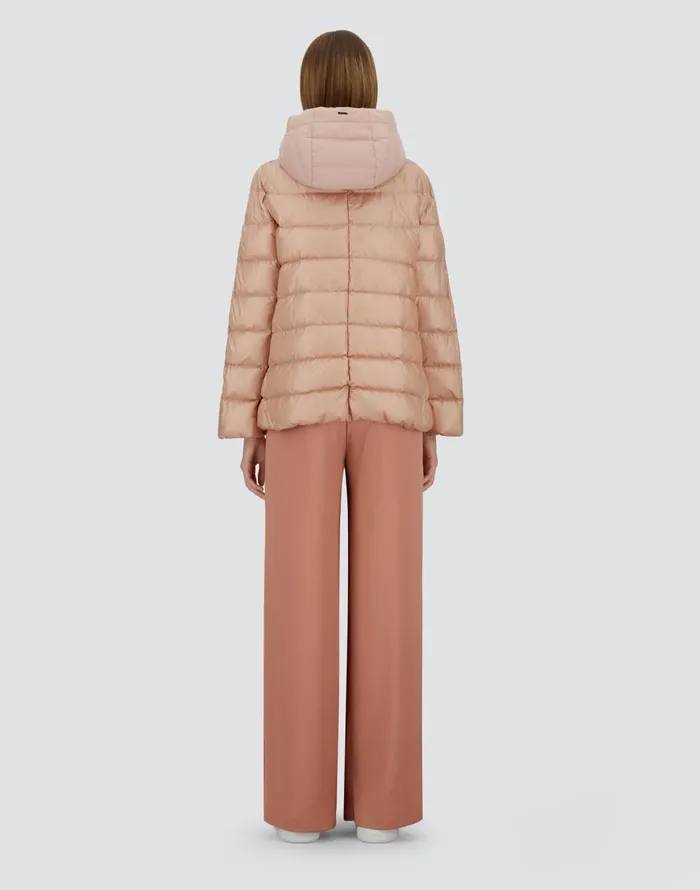Herno CAPE IN NYLON ULTRALIGHT CASHMERE AND SILK Light Pink Women Short Down Jackets