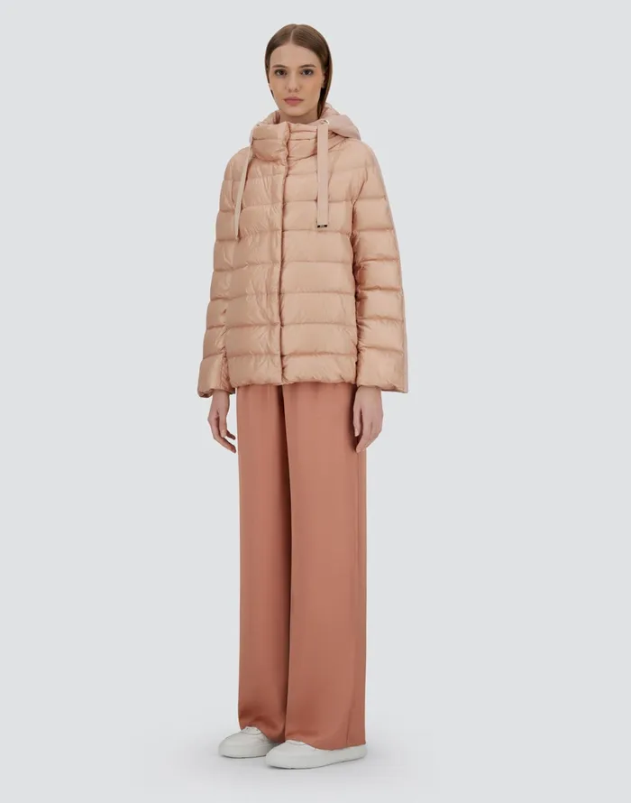 Herno CAPE IN NYLON ULTRALIGHT CASHMERE AND SILK Light Pink Women Short Down Jackets
