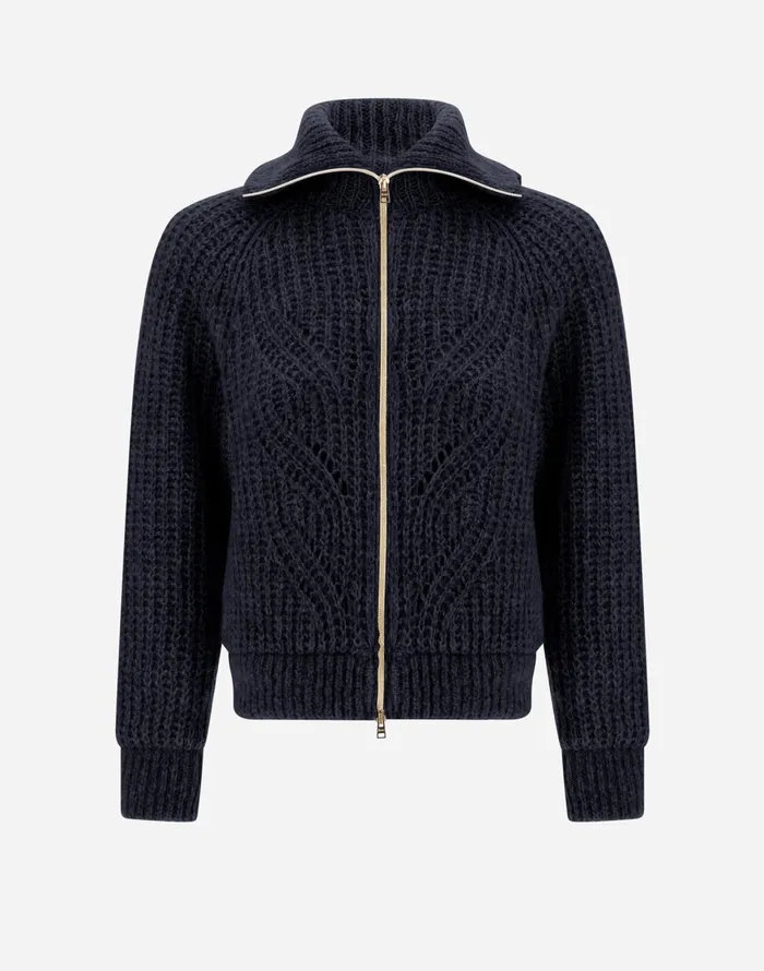 Herno CARDIGANIN ANGEL Navy Blue Women Sweaters and Cardigan