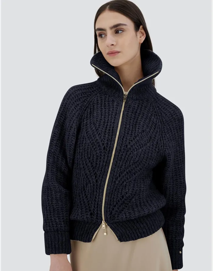 Herno CARDIGANIN ANGEL Navy Blue Women Sweaters and Cardigan