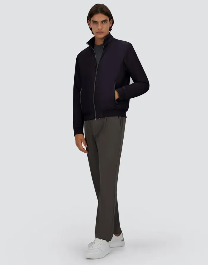 Herno ECOAGE HIGHCOLLAR BOMBER JACKET Blu Navy Men Bomber