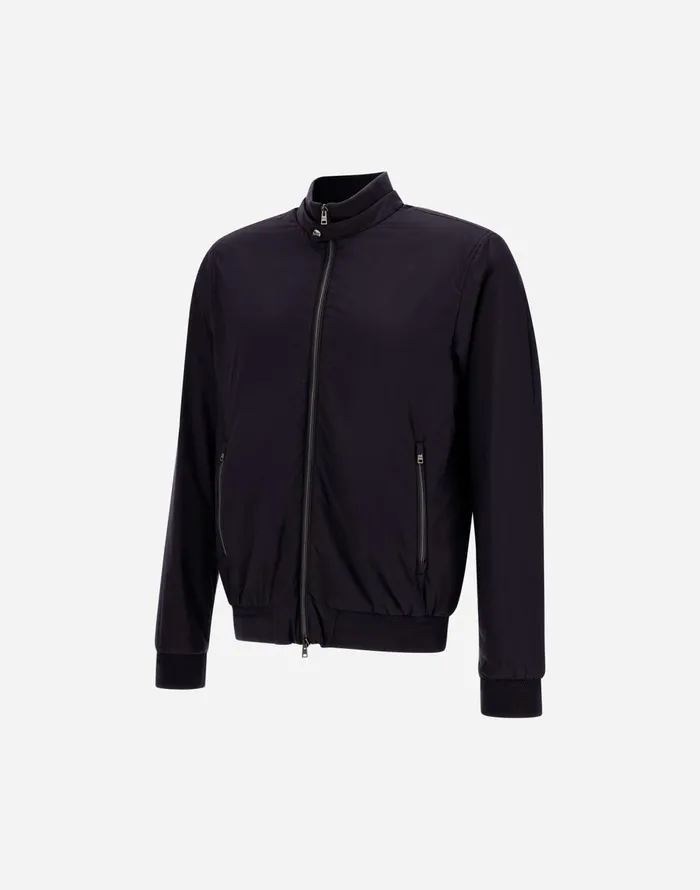 Herno ECOAGE HIGHCOLLAR BOMBER JACKET Blu Navy Men Bomber