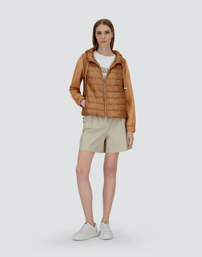 Herno JACKET IN YOGA AND NYLON ULTRALIGHT Camel Women Parka and Jackets