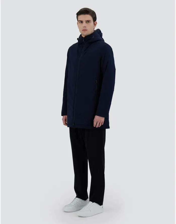 Herno KEYSTONE PARKA WITH SYNTHETIC FABRIC LINING Bluebrown Men Parka and Jackets