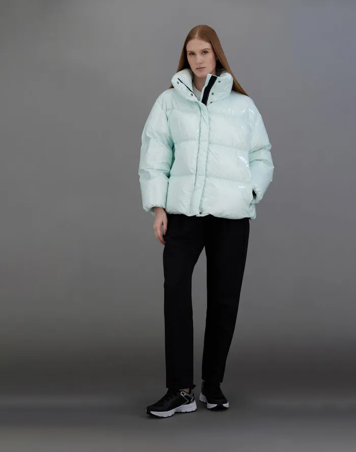 Herno LAMINAR JACKET IN 2L GLAZED RIPSTOP Icelight Blue Women Laminar Down Jackets