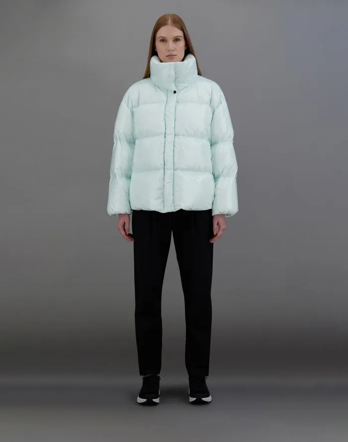 Herno LAMINAR JACKET IN 2L GLAZED RIPSTOP Icelight Blue Women Laminar Down Jackets
