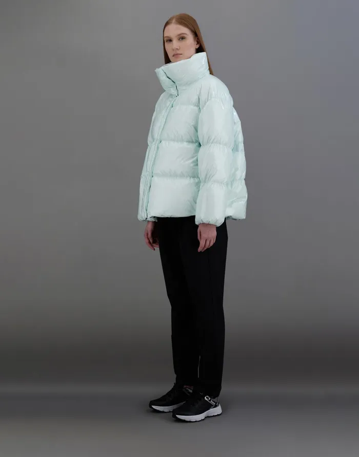 Herno LAMINAR JACKET IN 2L GLAZED RIPSTOP Icelight Blue Women Laminar Down Jackets