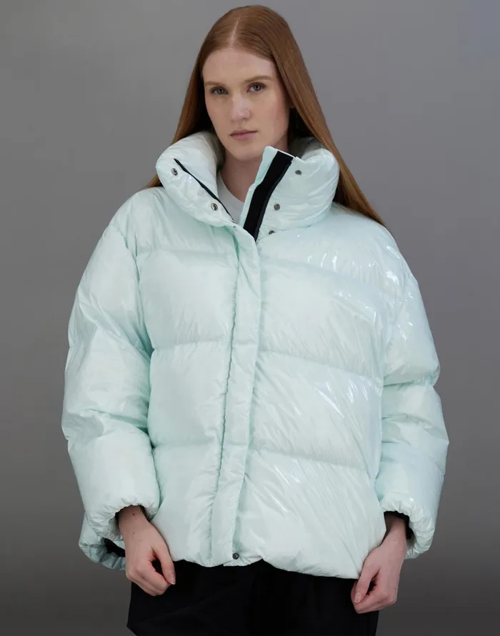 Herno LAMINAR JACKET IN 2L GLAZED RIPSTOP Icelight Blue Women Laminar Down Jackets