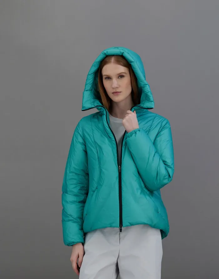 Herno LAMINAR JACKET IN TRANSLUCENT RIPSTOP Pastel Green Women Laminar Down Jackets