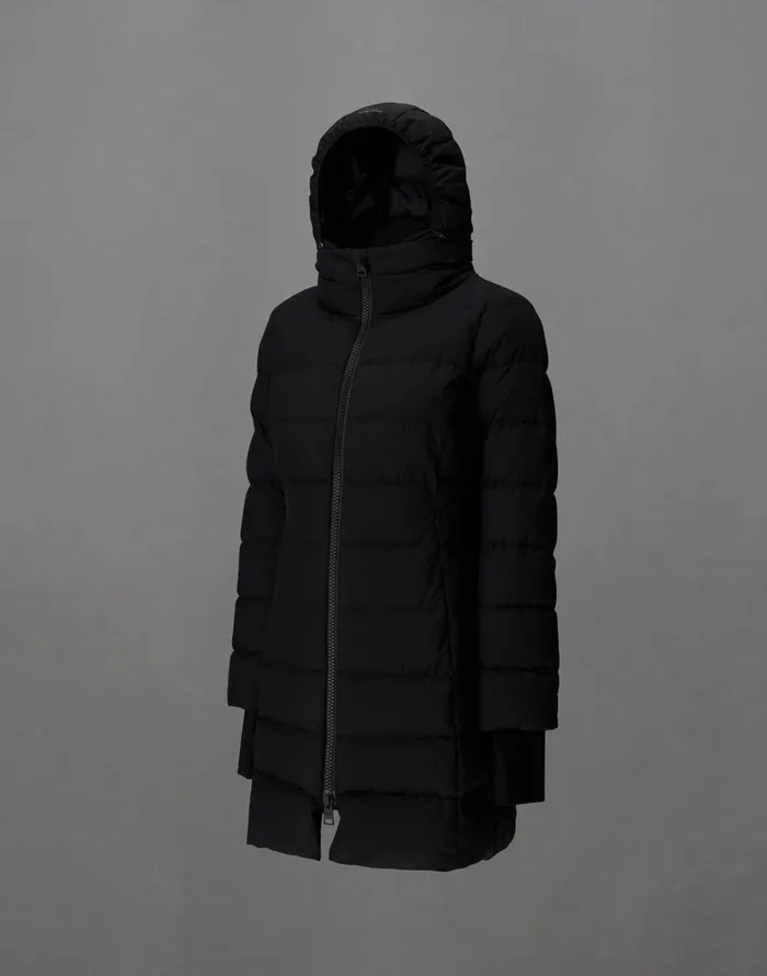 Herno LAMINAR SLIMFIT COAT IN GORETEX INFINIUM WINDSTOPPER Black Women Parka and Jackets