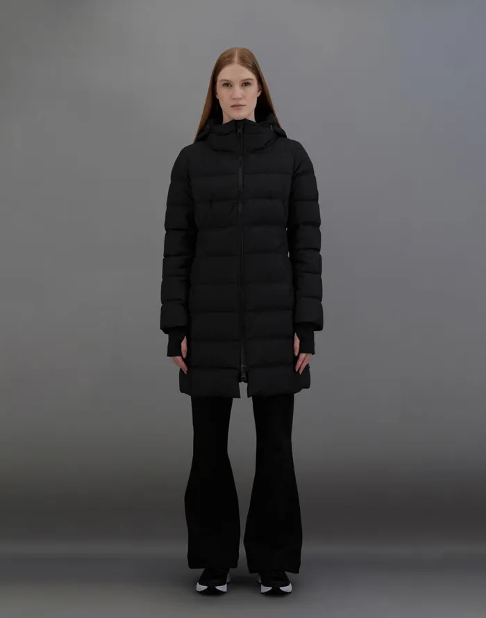 Herno LAMINAR SLIMFIT COAT IN GORETEX INFINIUM WINDSTOPPER Black Women Parka and Jackets