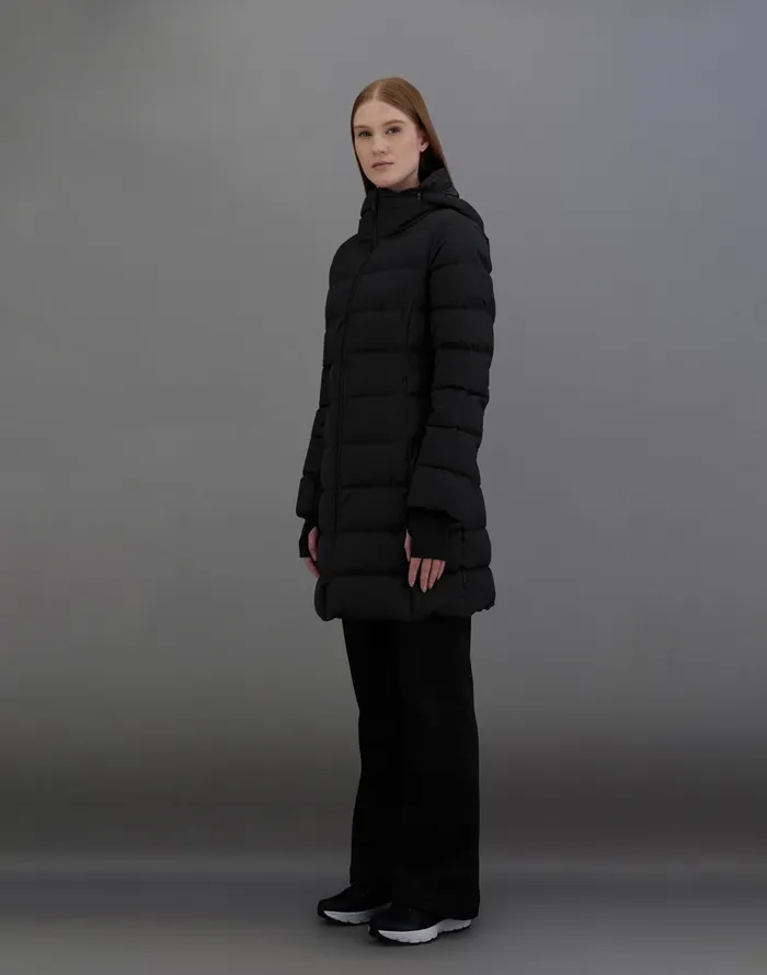 Herno LAMINAR SLIMFIT COAT IN GORETEX INFINIUM WINDSTOPPER Black Women Parka and Jackets